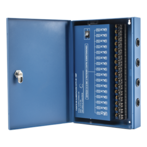 Fuente de Poder Profesional HEAVY DUTY @ 20 Amperes / Compatible con cámaras 4K / 16 Canales / Hasta 1.25A por Salida / Ajuste Independiente de 11 a 15 Vcc por Salida / Protección Contra Sobrecargas / Filtro de Ruido Especial para Cám