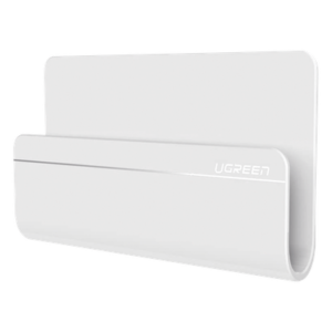Soporte de Pared Adhesivo para Teléfono / Diseño de Montaje en Pared / Protección De Silicona Antideslizante / Anti Arañazos / Adhesivo 3M / Soporta Dispositivos 165*81*26.5 mm. / Caja De ABS / Color Blanco