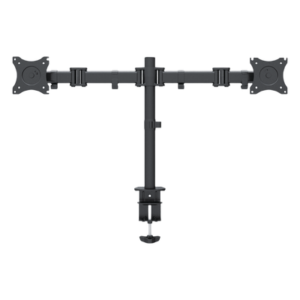 Montaje de Escritorio articulado para 2 monitores de 13 a 27" / Soporta hasta 10 kg / Vesa 75 x 75 / 100 x 100 / Acero / Giro: 360°