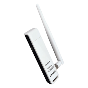 Adaptador USB inalámbrico de alta ganancia N 150 Mbps 2.4 GHz con 1 antena desmontable de 4dBi