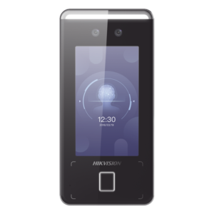 Terminal Min Moe WiFi de Reconocimiento Facial ULTRA RÁPIDO (Exterior IP65) / Hasta 1.5 mts en lectura / Soporta P2P Hik-Connect / 3,000 Usuarios /QR y Videoportero (ambientes de bajo ruido) / HIK-IA