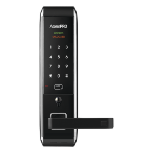 Cerradura inteligente para puertas con doble cerrojo/teclado Touch Screen, Apertura con tarjeta Mifare /Contraseña y Llave de emergencia