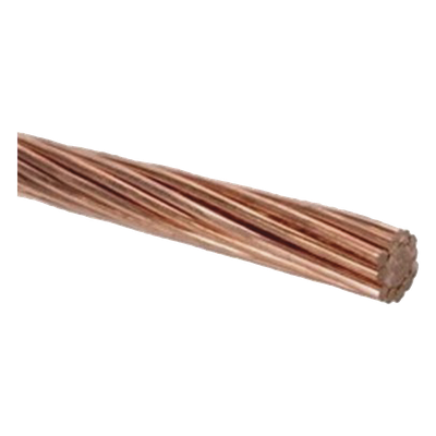 Cable Eléctrico de Cobre Desnudo Semiduro 7 Hilos, Cal. 2/0 AWG, Rollo de 100 m.