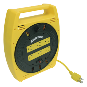 Multicontacto Eléctrico Tipo Carrete con 6 Contactos y 6 metros de Extensión / 127 V CA 10 A Máximo.