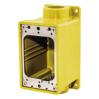 Caja Hermética Serie FD de 3/4" NPT/ Color Amarillo.