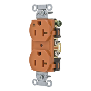 Contacto Dúplex Conexión a Tierra Aislada/ 20 A 125 V/ 2 polos 3 Hilos/ Color naranja/ Nema 5- 20R/ Grado Comercial.