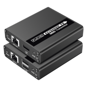 Kit extensor KVM (HDMI y USB) | 40m a 4k@30Hz | 70m a 1080P@60Hz | Cat 6, 6a y 7 | CERO LATENCIA | HDR | Salida Loop | Salida de audio de 3.5mm |