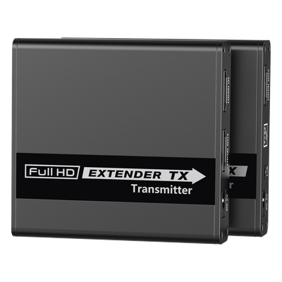 Kit Extensor HDMI para distancias de 70 metros / Soporta resoluciones 720 y 1080P @ 60 Hz / Cat 6, 6a y 7 / Cero Latencia / Uso 24/7 / HDR10 / Salida Loop / Configuración EDID / Soporta control remoto del equipo fuente / Salida de audio de 3.5mm