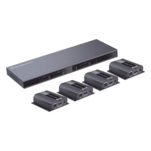 MATRICIAL Y EXTENSOR DE VIDEO HDMI 4 x 4 / 4 Entradas HDMI / 4 Salidas HDMI Loop / 4 Salidas RJ45 para Extender la señal 40 metros por salida / 1080 @ 60Hz / Conmutación por RS232, Control Remoto o Ethernet.