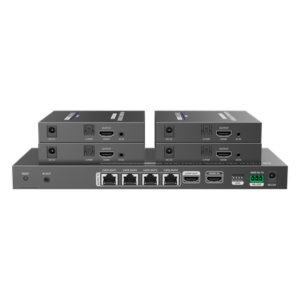 Kit Divisor y Extensor HDMI / Divide 1 Fuente HDMI a 4 Pantallas / Extiende la señal HDMI hasta 70 m / Resolución 4K @ 60 Hz/ Cat 6/6a/7 / IPCOLOR / CERO LATENCIA / Uso 24/7 / Puerto S/PDIF / EDID / RS232 / Salida Loop / Alimente solo el Tx