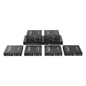 Kit Divisor y Extensor HDMI / Divide 1 Fuente HDMI a 8 Pantallas / Extiende la señal HDMI hasta 70 m / Resolución 4K @ 60 Hz/ Cat 6/6a/7 / IPCOLOR / CERO LATENCIA / Uso 24/7 / Puerto S/PDIF / EDID / RS232 / Salida Loop / Alimente solo el Tx