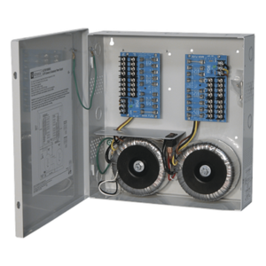 Fuente de poder ALTRONIX de 24 @ 25 Amper o 28 VCA @ 20 Amper, para 16 cámaras / Voltaje de entrada en 115 Vca / Con capacidad de baterías de respaldo / Requieren baterías