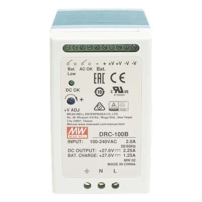 Fuente de poder Riel Din 24V, 100W con Cargador de Bateria - Imagen 2