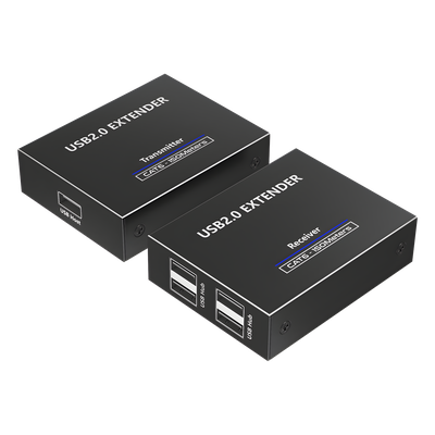 Kit EXTENSOR USB 2.0 de 4 Puertos para Distancias de Hasta 150 m | Soporta USB 2.0, USB 1.1 y USB 1.0 | UTP Cat 5e/6/6a/7 | Soporta Switch Gigabit | Ideal para Cámaras WEB, Impresoras, Escáner, Memorias, Mouse, etc. - Imagen 2