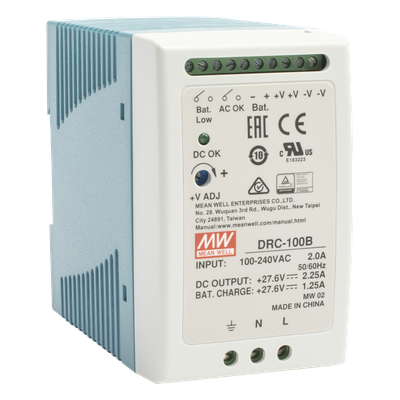 Fuente de poder Riel Din 24V, 100W con Cargador de Bateria - Imagen 3