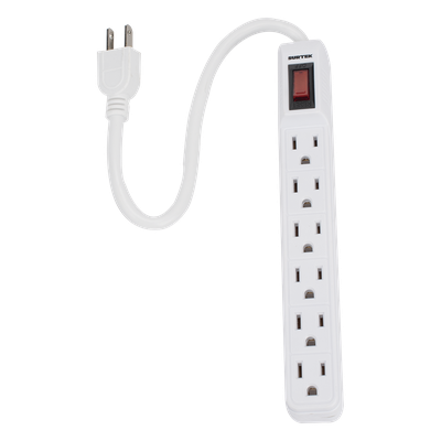 Multicontacto con cable 30 cm. 6 tomas 127 Vca línea, tierra, neutro 15 A max. - Imagen 2