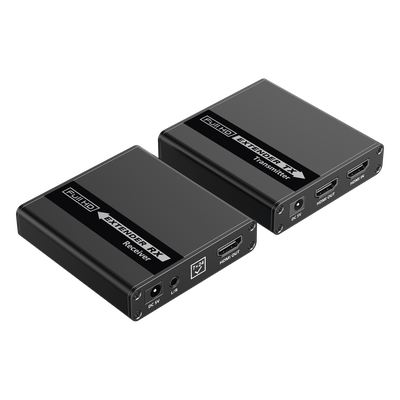 Kit Extensor HDMI para distancias de 70 metros / Soporta resoluciones 720 y 1080P @ 60 Hz / Cat 6, 6a y 7 / Cero Latencia / Uso 24/7 / HDR10 / Salida Loop / Configuración EDID / Soporta control remoto del equipo fuente / Salida de audio de 3.5mm - Imagen 3