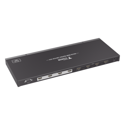 MATRICIAL 4 x 4 / 4 Entradas y 4 Salidas en HDMI / 4K × 2K @ 60Hz / 18Gbps / HDMI 2.0 / HDCP 2.2 / 3D / Conmutación por Botón, RS232 o Control Remoto / IDEAL PARA CENTROS DE MONITOREO, COMPARACION Y ANALISIS. - Imagen 2