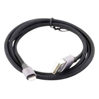 Cable USB-A a Lightning | 1 Metro (3.28 Pies) | Certificado MFi | Carga Rápida 5V/2.4 A | 480 Mbps | Conector C94 | Adecuado para iPhone, iPad y iPod | Protección Integrada | Caja de Aluminio | Nylon Trenzado | Color Negro - Imagen 4