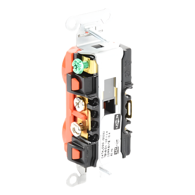 Contacto Dúplex Conexión a Tierra Aislada/ 15A 125V/ 2 polos 3 Hilos/ Nema 5-15R /Grado Comercial/ Color Naranja. - Imagen 5