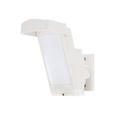 Detector de Movimiento PIR Antimascara / 100% Exterior / Inalambrico (Alimentación) / Hasta 12 metros a 85°; de cobertura/ Instalación a 3 metros / Compatible con cualquier panel de alarma