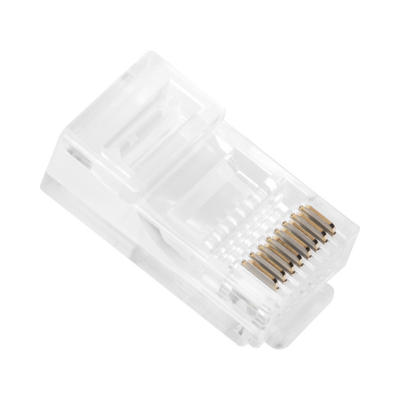 Bote con 100 Piezas de Plug Modular RJ45 Cat5e sin blindaje, chapado de oro a 30 micras para durabilidad extrema - Imagen 3
