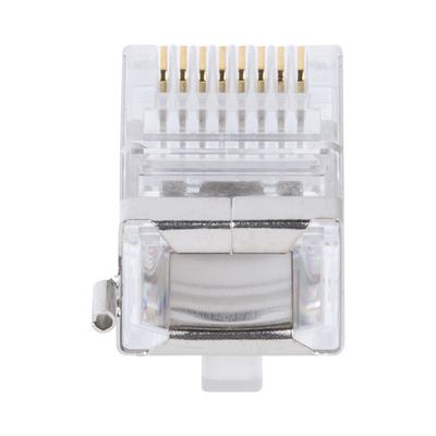 Bote con 100 Piezas de Plug Modular RJ45 Cat5e blindado, chapado de oro a 30 micras para durabilidad extrema CON PIN DE TIERRA - Imagen 5