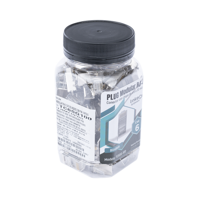 Bote con 100 Piezas de Plug Modular RJ45 Cat6 blindado con pin de tierra, chapado de oro a 30 micras para durabilidad extrema - Imagen 4