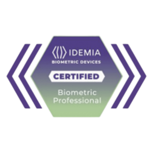 Certificado Idemia Profesional Biométrico , membresía de 2 años con acceso al módulo de ventas 24/7 a la plataforma de aprendizaje de dispositivos biométricos de IDEMIA.