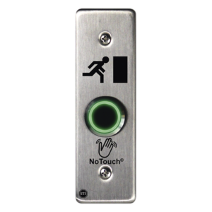 Interruptor IR NoTouch® de Acero Inoxidable, Montaje Delgado, Caja Posterior, Símbolo de puerta