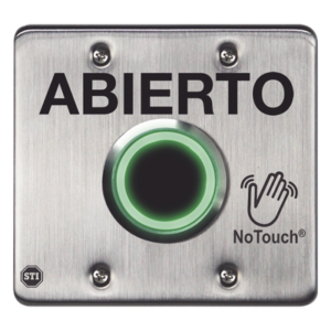 Interruptor IR NoTouch® de Acero Inoxidable, Salida Doble, ABIERTO