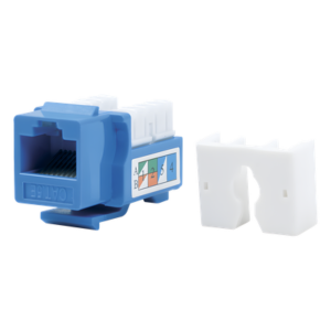 Módulo Jack Keystone Cat5e con Terminación 110 (Punchdown) para Faceplate - Color Azul
