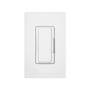Atenuador de pared Maestro C.L para LED y CFL regulables de hasta 150 W o incandescentes y halógenos de 600 W, 120 V, unipolar, 3 vías o multilocalización, color blanco