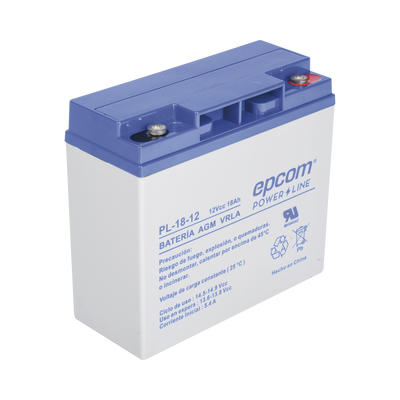 Batería 12 Vcc / 18 Ah / UL / Tecnología AGM-VRLA / Para uso en equipo electrónico Alarmas de intrusión / Incendio/ Control de acceso / Video Vigilancia / Terminales de tornillo M5 ( HEX ) / Cargador recomendado CHR-80. - Imagen 3