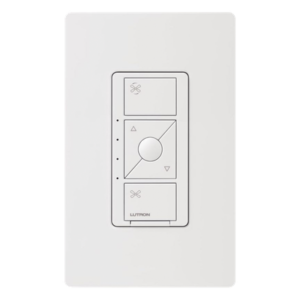 Control de velocidad inalámbrico Caseta Wireless para ventilador de techo de paletas, 120 V, 1.5 A, unipolar, requiere neutro, color blanco