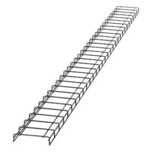 Charola para Canalización Wyr-Grid® Tipo Malla, Con Pintura Electrostática en Color Negro, 8 in (203.2 mm) de Ancho, 53.1 mm de Alto y 3 m de Largo