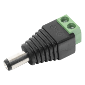 Adaptador Macho Tipo Jack de 3.5 mm (0.14 Pulgadas) Polarizado de 12 Vcc / Terminales Tipo Tornillo / Polarizado (+/-) / Ideal para Cámaras de Video Vigilancia
