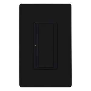 Switch electrónico de pared Maestro de doble voltaje 120-277 V, 8 A para iluminación y motores, dos hilos sin neutro, control por RF para sistema RadioRA 2, color negro