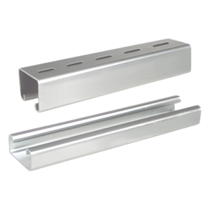 Unicanal liso 4x2 cm, 3000 mm de Longitud, con acabado ElectroZinc