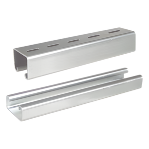 Unicanal liso 4x4, 3000 mm, acabado ElectroZinc