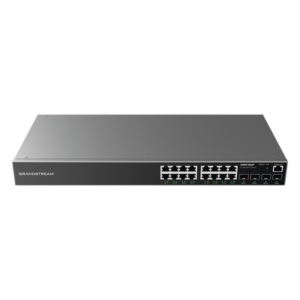 Switch Gigabit PoE+ Administrable / 16 puertos 10/100/1000 Mbps + 4 Puertos SFP Uplink / Hasta 240W / Compatible con GWN Cloud.