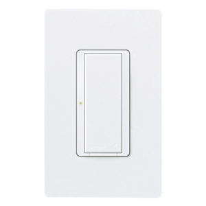 Interruptor de pared on/off para sistema RadioRA 2, doble voltaje 120/277 V, 8 A en iluminación y motores de 1/10 HP (3 A), dos hilos sin cable neutro, unipolar o multilocalización