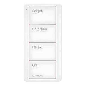 Control remoto inalámbrico Pico de 4 botones para escenas predefinidas, blanco