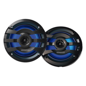 Par de altavoces fabricados en grado marinos en rejilla color negro de 6.5" con iluminación led, potencia máxima de 260 W