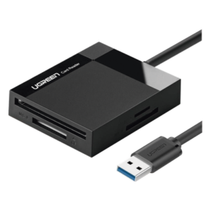 Lector de Tarjetas USB-A 3.0 a CompactFlash (CF)/ MemoryStick (MS)/ TransFlash (TF)/ SecureDigital (SD) | 4 en 1 | 5Gbps | Hasta 2TB | Soporta Windows/Mac OS/Linux/Android | Lectura de tarjetas simultánea | Cable de 15cm.