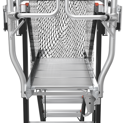 Escalera de Fibra de Vidrio con Jaula de 8'-14' (2.44 - 4.27 m). Con Ajuste en Ruedas (RATCHET™ Leveler) (SKU:18515-817). - Imagen 16