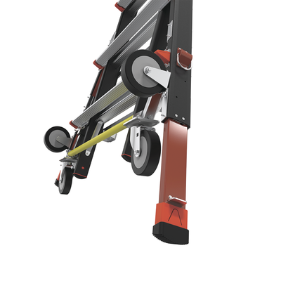 Escalera de Fibra de Vidrio con Jaula de 8'-14' (2.44 - 4.27 m). Con Ajuste en Ruedas (RATCHET™ Leveler) (SKU:18515-817). - Imagen 17