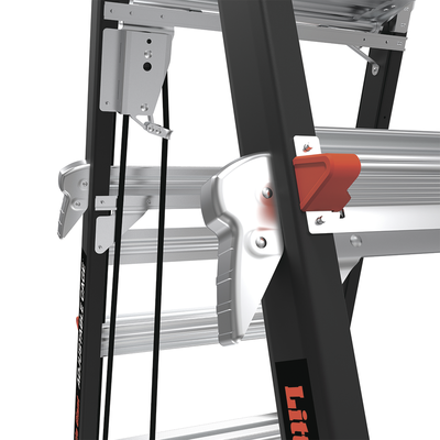Escalera de Fibra de Vidrio con Jaula de 8'-14' (2.44 - 4.27 m). Con Ajuste en Ruedas (RATCHET™ Leveler) (SKU:18515-817). - Imagen 18