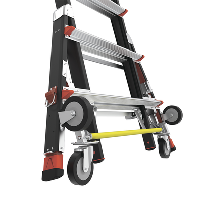 Escalera de Fibra de Vidrio con Jaula de 8'-14' (2.44 - 4.27 m). Con Ajuste en Ruedas (RATCHET™ Leveler) (SKU:18515-817). - Imagen 19