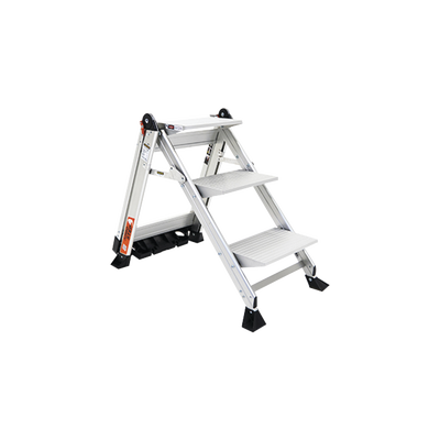 Escalera de Tijera con Punto de Apoyo Anti-caídas de 0.67 m (Nivel de Pie), con Peldaños JUMBO, (SKU 11903). - Imagen 3